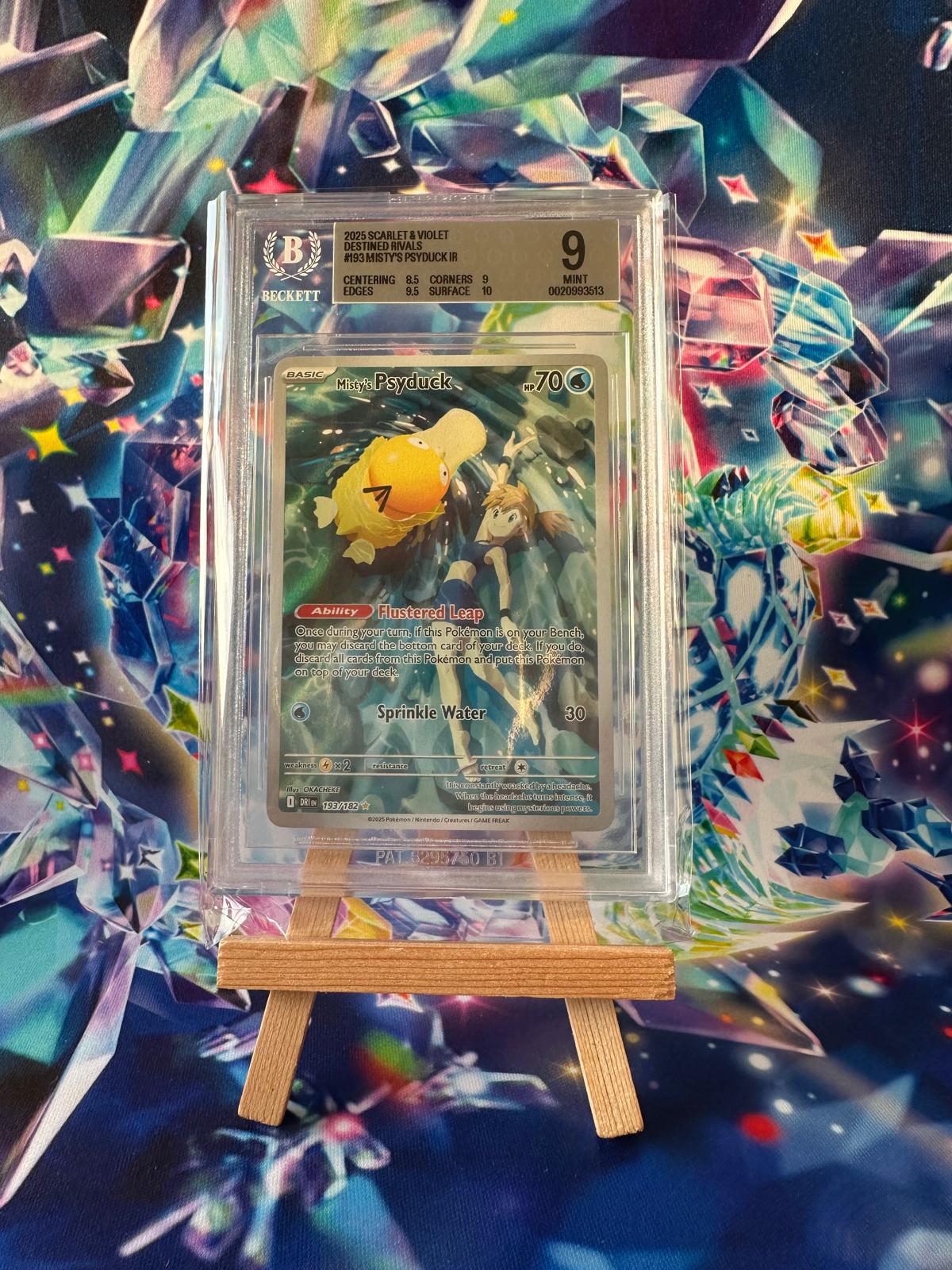 Misty's Psyduck IR (Scarlet & Violet Destined Rivals #193, 2025) – BGS 9 MINT · cert 0020993513