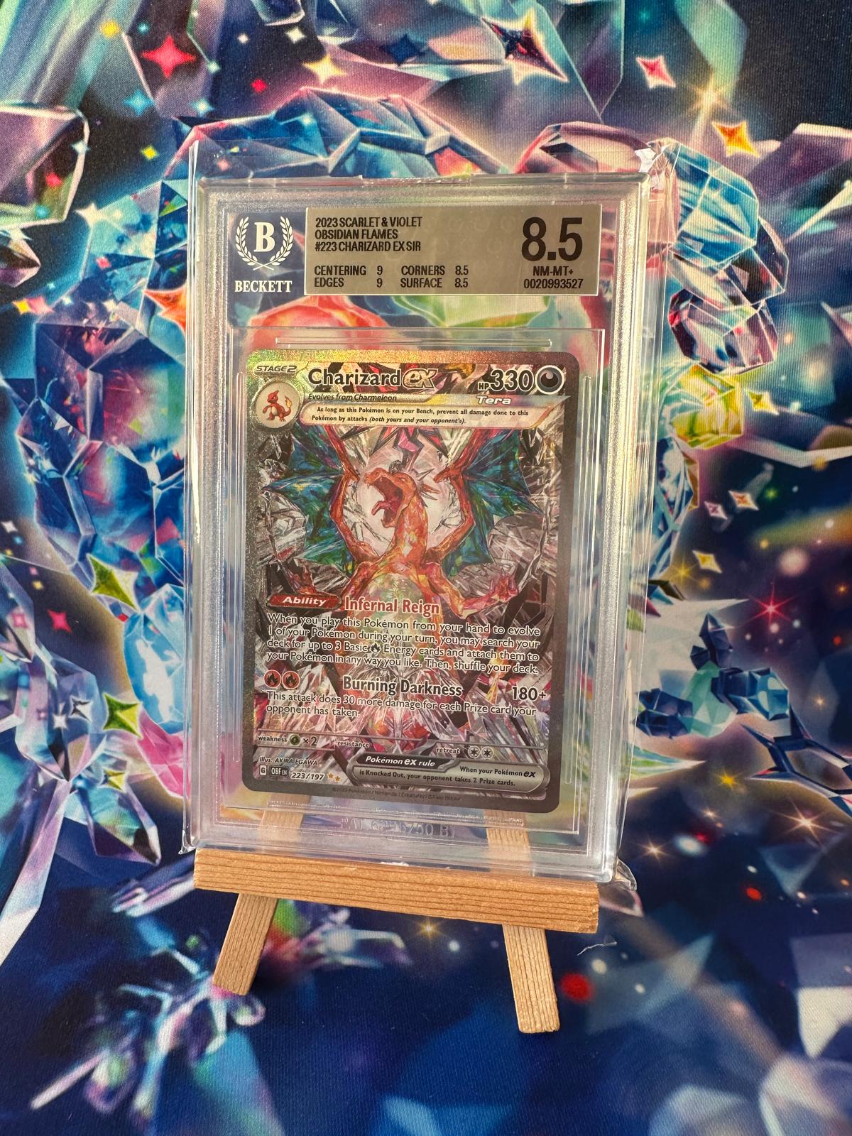 Charizard ex SIR (Scarlet & Violet Obsidian Flames, 2023) – BGS 8.5 · cert 0020993527