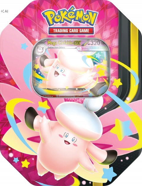 Pokemon TCG: Mega Moonlit Tin - Mega Clefable ex (Q2 Summer Tin)