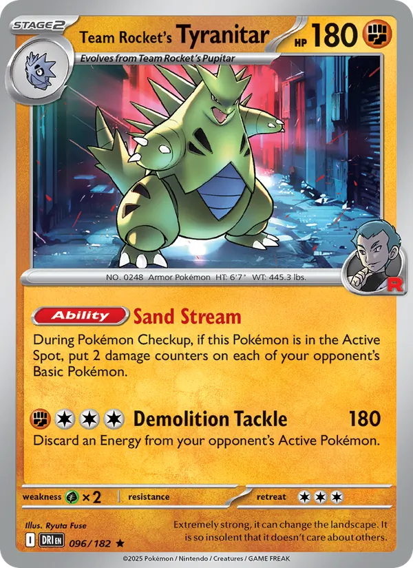 Team Rocket's Tyranitar - Destined Rivals #096 [EN] Reverse Holo