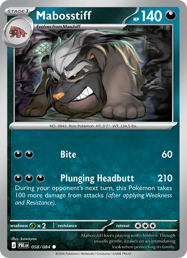 Mabosstiff - Pitch Black #058 [EN] Reverse Holo