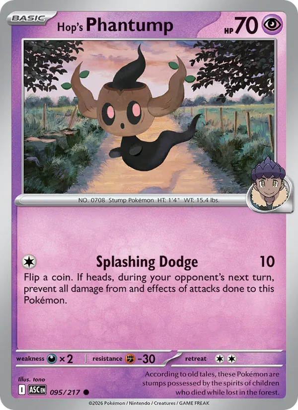 Hop's Phantump - Ascended Heroes #095 [EN] Reverse Holo