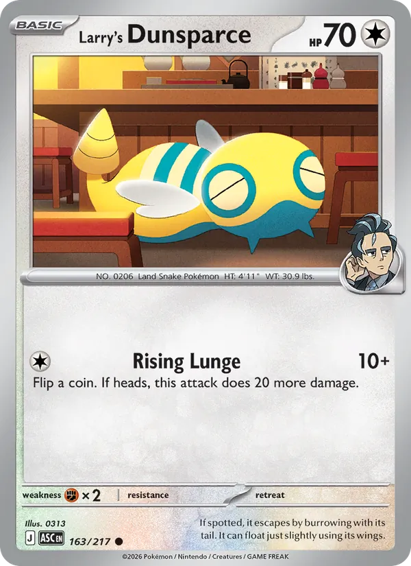 Larry's Dunsparce - Ascended Heroes #163 [EN] Reverse Holo
