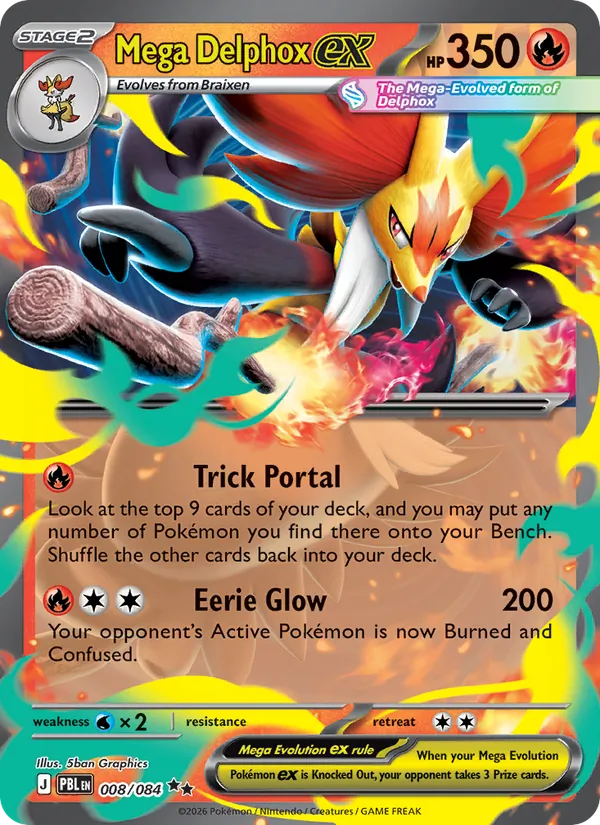 Mega Delphox ex - Pitch Black #008 [EN]