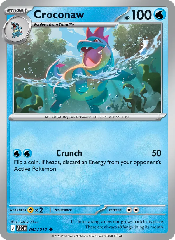 Croconaw - Ascended Heroes #042 [EN] Reverse Holo