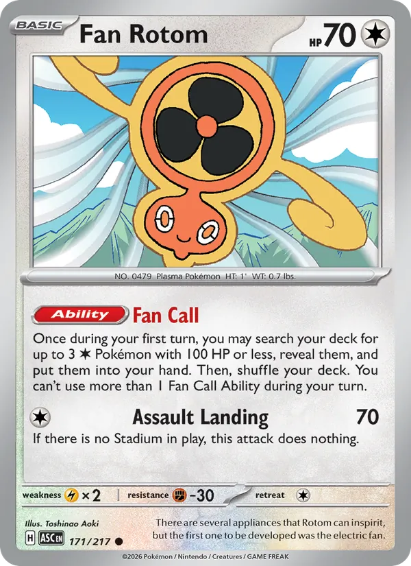 Fan Rotom - Ascended Heroes #171 [EN] Reverse Holo