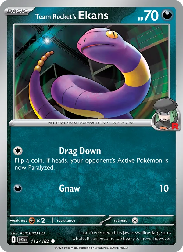 Team Rocket's Ekans - Destined Rivals #112 [EN]