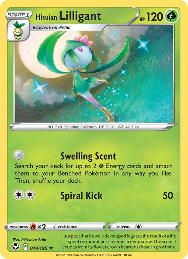 Hisuian Lilligant - Silver Tempest #010 [EN] Reverse Holo