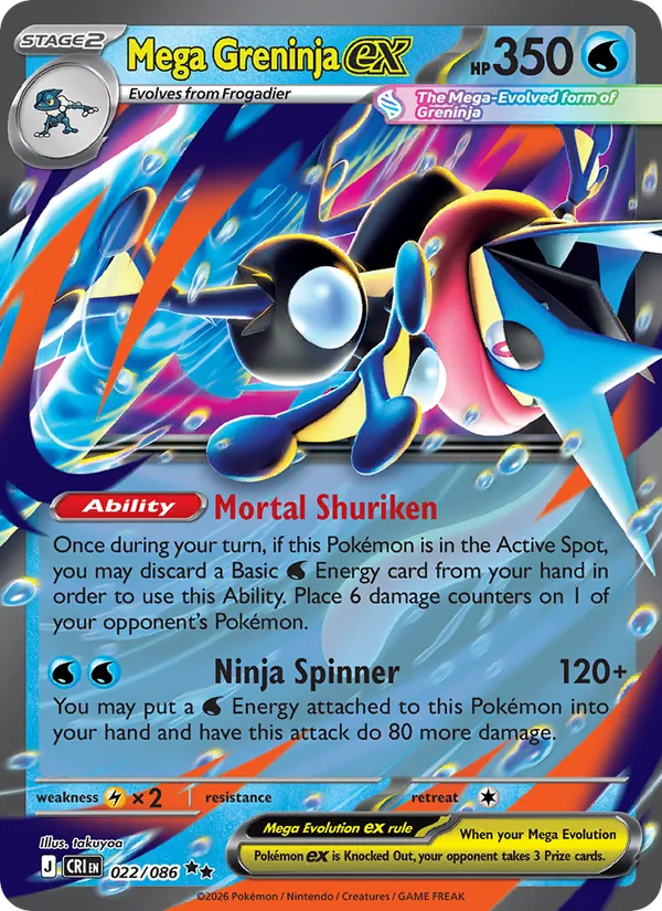 Mega Greninja ex - Chaos Rising #022 [EN]