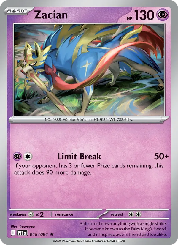 Zacian - Phantasmal Flames #045 [EN] Reverse Holo