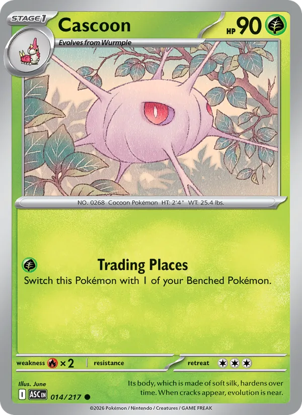 Cascoon - Ascended Heroes #014 [EN] Reverse Holo