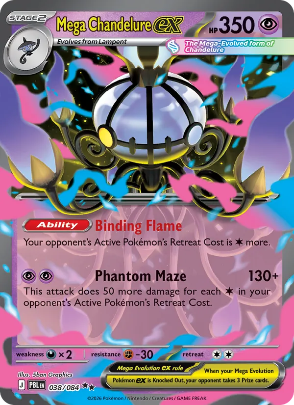 Mega Chandelure ex - Pitch Black #038 [EN]