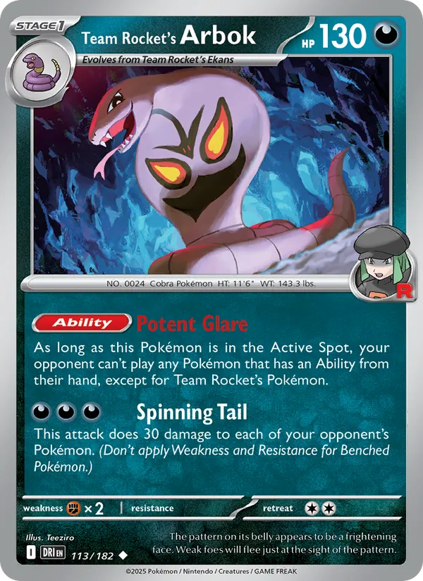 Team Rocket's Arbok - Destined Rivals #113 [EN]