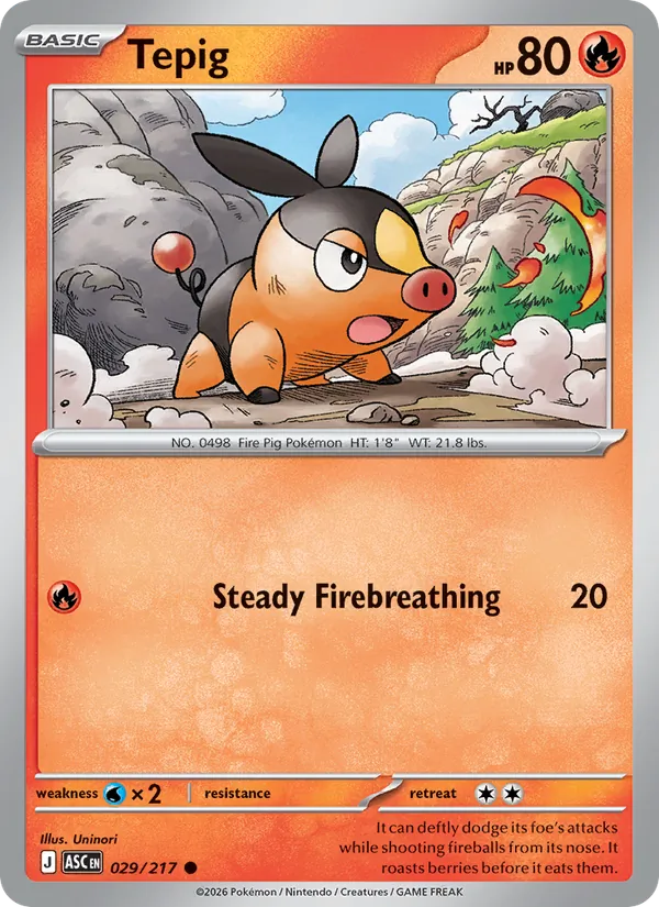 Tepig - Ascended Heroes: Additionals #029 [EN]