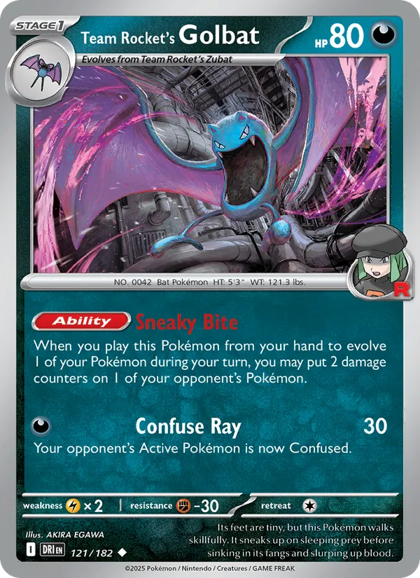 Team Rocket's Golbat - Destined Rivals #121 [EN] Reverse Holo