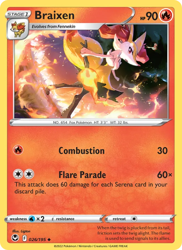 Braixen - Silver Tempest #026 [EN]