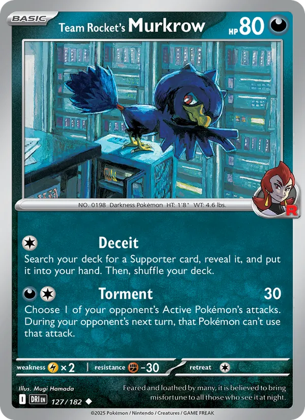 Team Rocket's Murkrow - Destined Rivals #127 [EN]