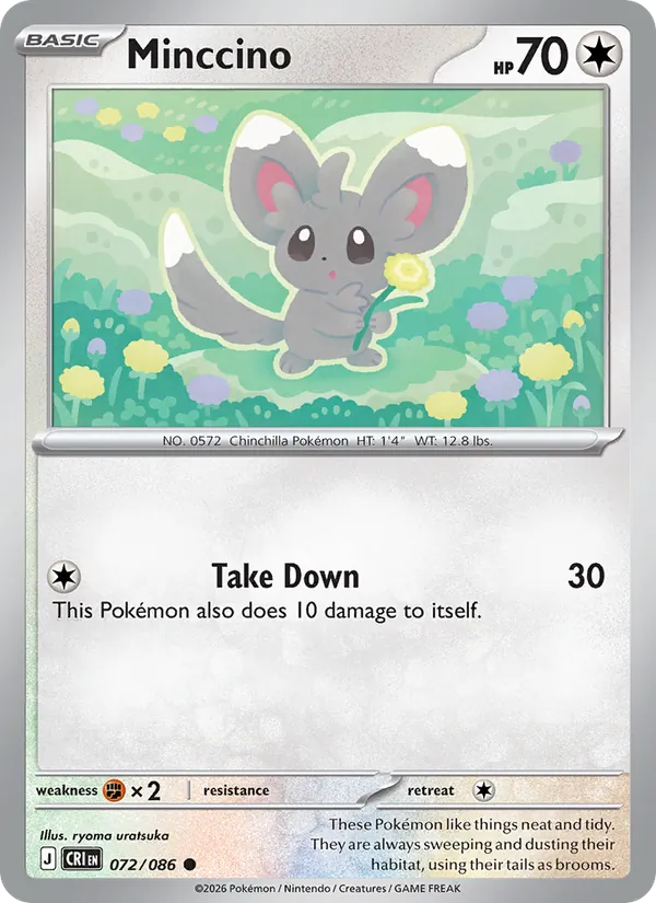 Minccino - Chaos Rising #072 [EN] Reverse Holo