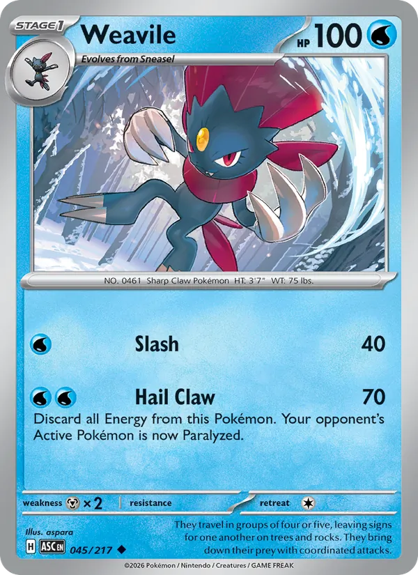 Weavile - Ascended Heroes: Additionals #045 [EN]