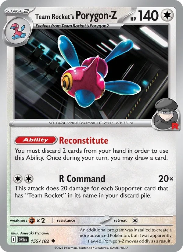 Team Rocket's Porygon-Z - Destined Rivals #155 [EN]