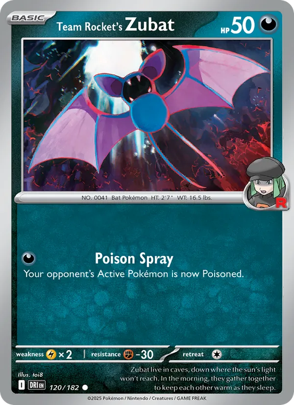 Team Rocket's Zubat - Destined Rivals #120 [EN] Reverse Holo