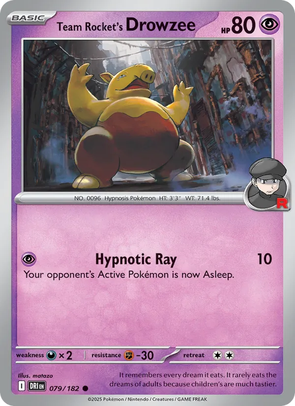 Team Rocket's Drowzee - Destined Rivals #079 [EN]