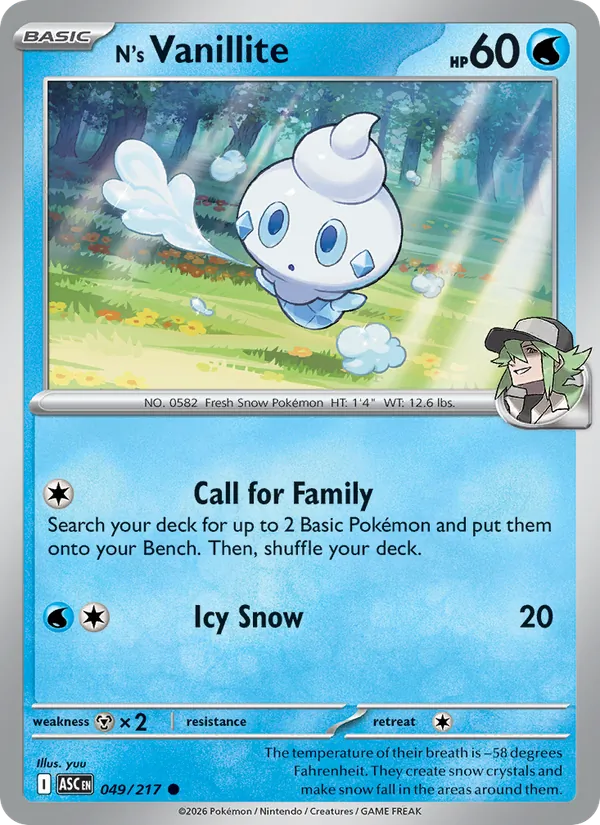 N's Vanillite - Ascended Heroes #049 [EN] Reverse Holo