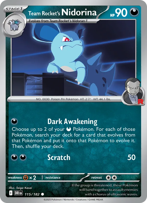 Team Rocket's Nidorina - Destined Rivals #115 [EN] Reverse Holo