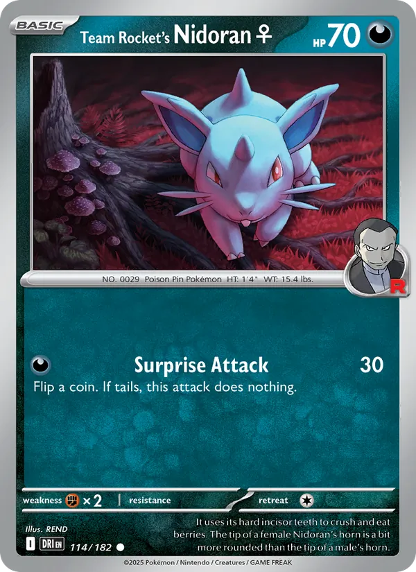 Team Rocket's Nidoran [F] - Destined Rivals #114 [EN]