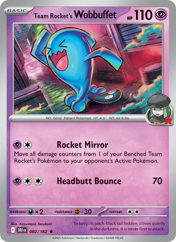 Team Rocket's Wobbuffet - Destined Rivals #082 [EN]