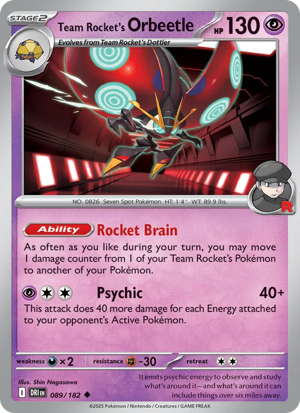 Team Rocket's Orbeetle - Destined Rivals #089 [EN]