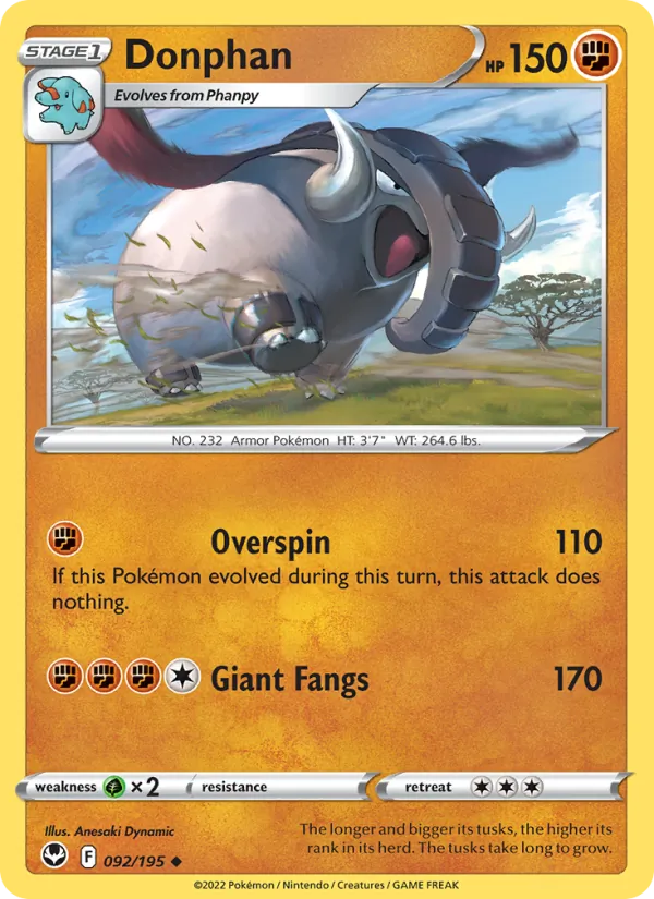 Donphan - Silver Tempest #092 [EN] Reverse Holo