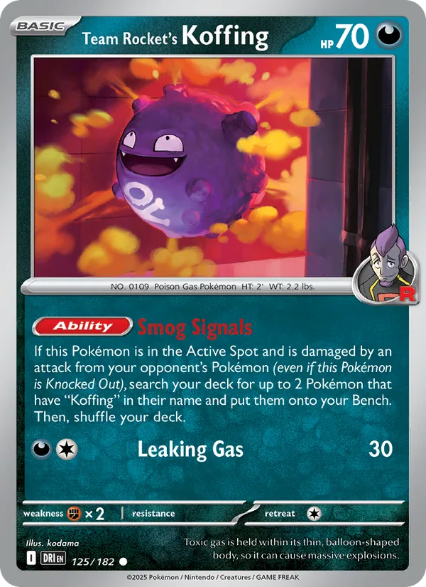 Team Rocket's Koffing - Destined Rivals #125 [EN]