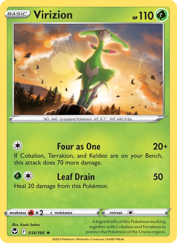 Virizion - Silver Tempest #014 [EN] Reverse Holo