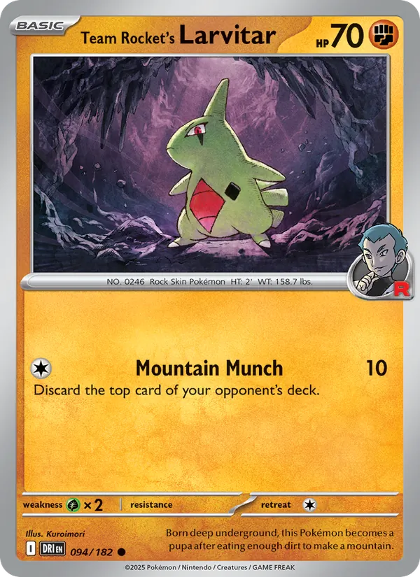 Team Rocket's Larvitar - Destined Rivals #094 [EN]