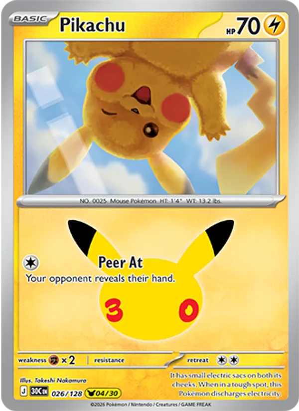 Pikachu - 30th Celebration #026 [EN]