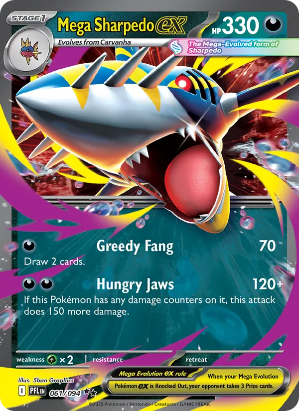 Mega Sharpedo ex - Phantasmal Flames #061 [EN]