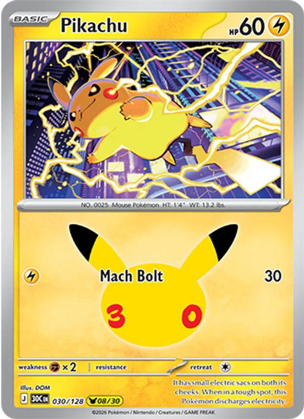 Pikachu - 30th Celebration #030 [EN]