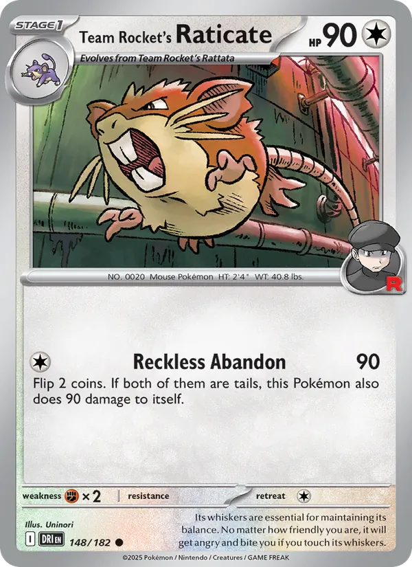 Team Rocket's Raticate - Destined Rivals #148 [EN]