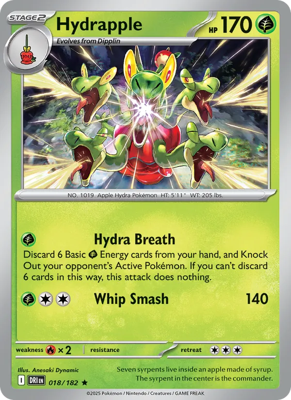 Hydrapple - Destined Rivals #018 [EN] Reverse Holo