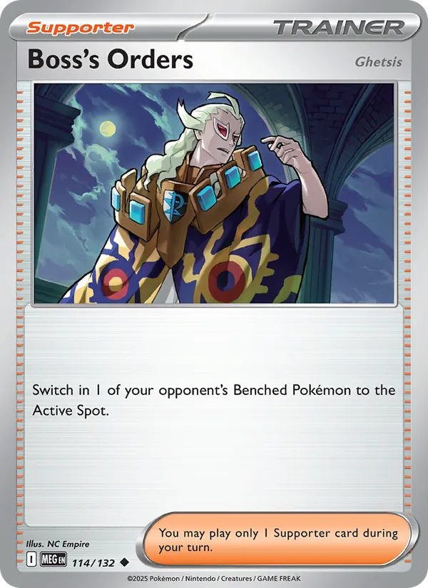Boss's Orders - Ghetsis - Mega Evolution #114 [EN] Reverse Holo