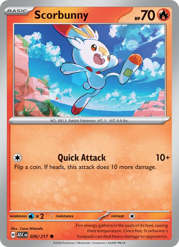 Scorbunny - Ascended Heroes #036 [EN] Reverse Holo