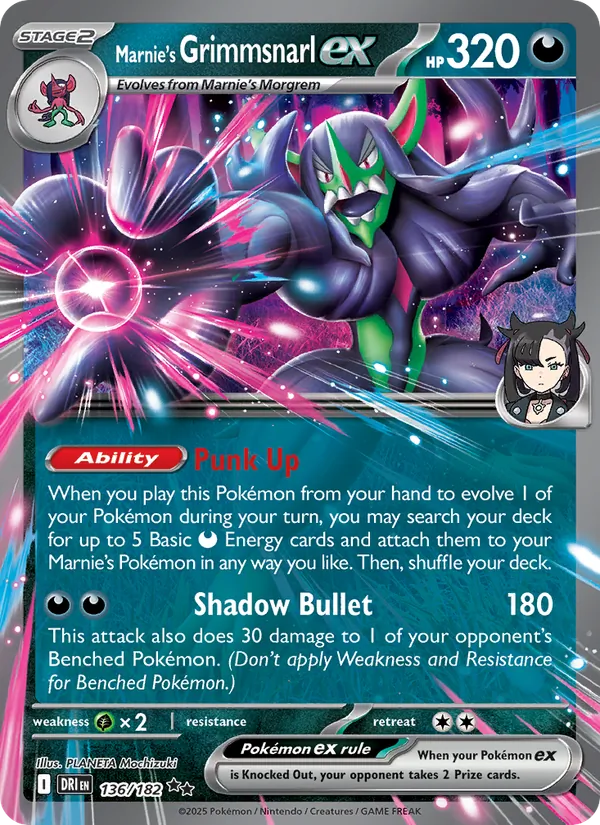Marnie's Grimmsnarl ex - Destined Rivals #136 [EN]