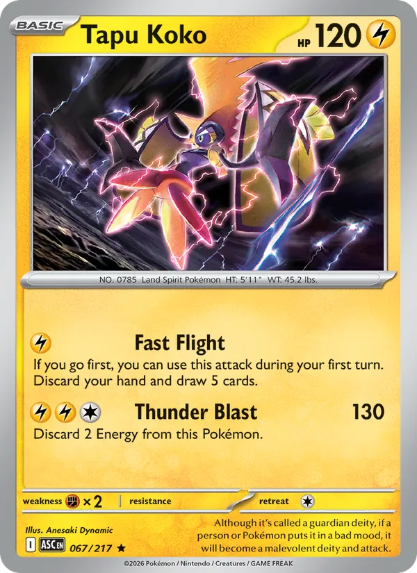 Tapu Koko - Ascended Heroes #067 [EN] Reverse Holo