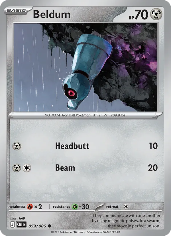 Beldum - Chaos Rising #059 [EN] Reverse Holo